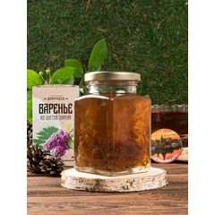 Варенье из Цветков сирени баночка 300 г в коробочке с магнитиком, фото 