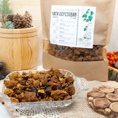 Гриб Чага сушеный дробленный 200 г, фото 