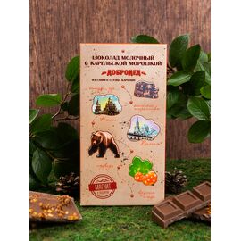Шоколад молочный с сушеной морошкой Карелия (плитка), фото 