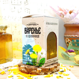 Варенье из Одуванчика баночка 300 г в коробочке с магнитиком, фото 
