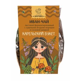 Иван-Чай с сушеными ягодами морошки и сосновой шишкой Карельский букет, 50 г , фото 