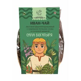 Иван-Чай с сушеными почками сосны и сосновой шишкой Сила богатыря, 50 г , фото 