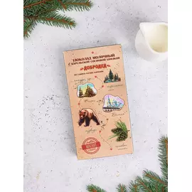 Шоколад молочный с сосновой шишкой 135 г, фото 