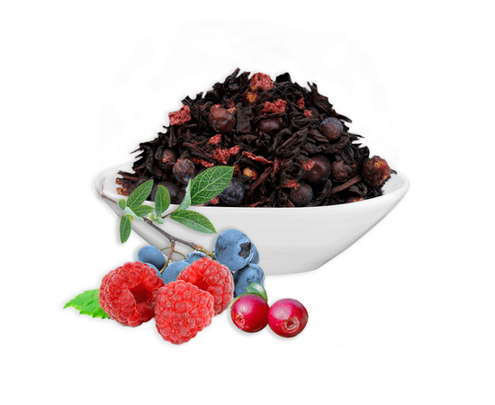 Листовой Иван-чай ферментированный с ягодами весовой Премиум, фото 