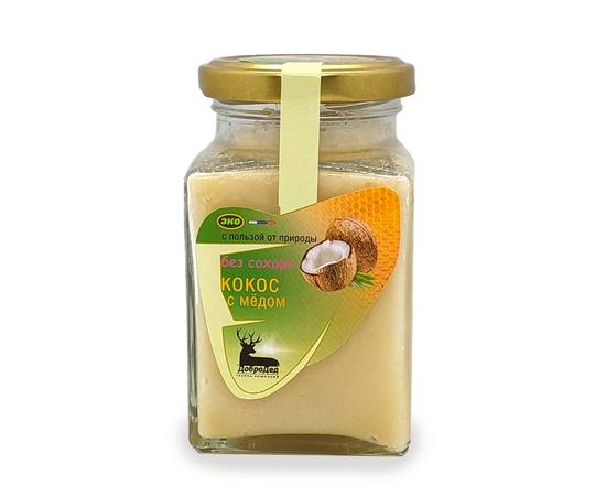 Кокосовая паста с медом 300 г, фото 