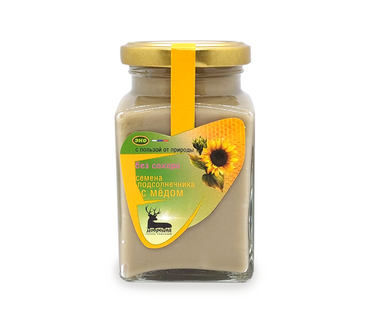 Урбеч из семян подсолнечника с медом 300 г, фото 
