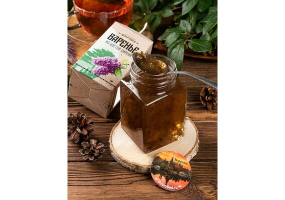 Варенье из Цветков сирени баночка 300 г в коробочке с магнитиком, фото , изображение 3