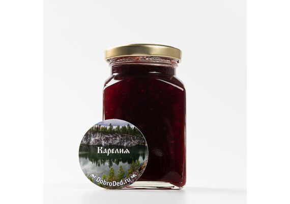 Варенье из Брусники с апельсином и пряностями баночка 300 г в коробочке с магнитиком, фото , изображение 3