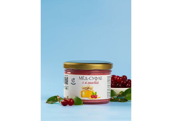 Мед-суфле с клюквой 250 г , фото 