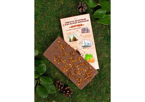 Шоколад молочный с карельской морошкой, фото , изображение 2