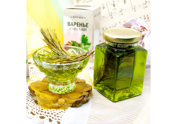 Варенье из Мяты с хвоей баночка 300г в коробочке с магнитиком, фото , изображение 4