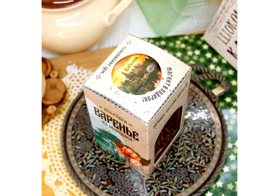 Варенье из Морошки баночка 300 г в коробочке с магнитиком, фото , изображение 3