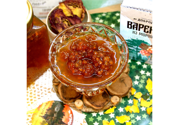 Варенье из Морошки баночка 300 г в коробочке с магнитиком, фото , изображение 5