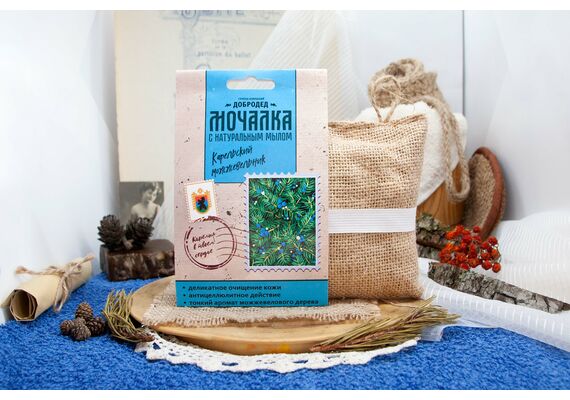 Мочалка с мылом Карельский можжевельник, фото , изображение 2