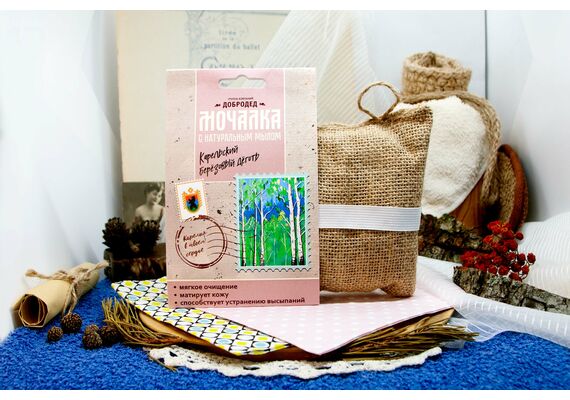 Мочалка с мылом Карельский берёзовый дёготь, фото , изображение 2