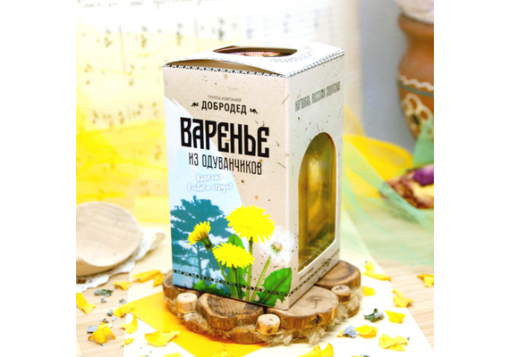 Варенье из Одуванчика баночка 300 г в коробочке с магнитиком, фото , изображение 7