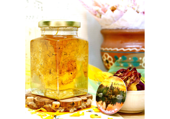 Варенье из Одуванчика баночка 300 г в коробочке с магнитиком, фото , изображение 5