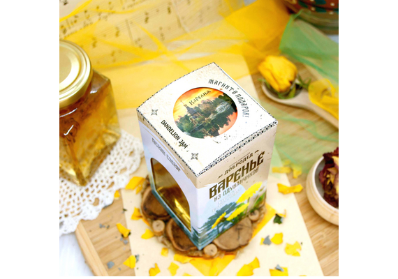 Варенье из Одуванчика баночка 300 г в коробочке с магнитиком, фото , изображение 3