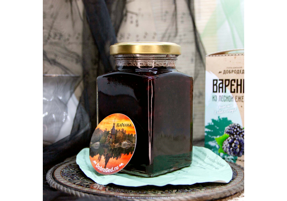 Варенье из Ежевики баночка 300 г  в коробочке с магнитиком, фото , изображение 4