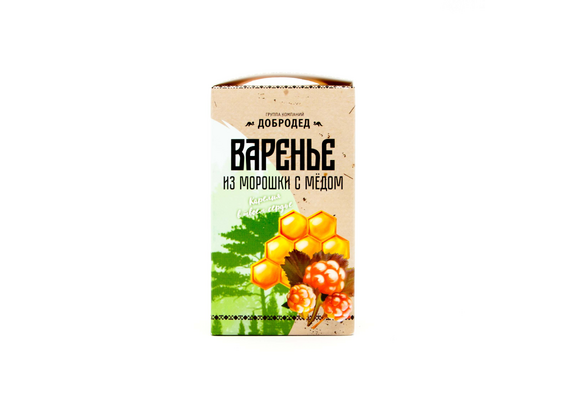 Морошка с медом (без сахара) 300 г Сувенирная коробочка, фото , изображение 8