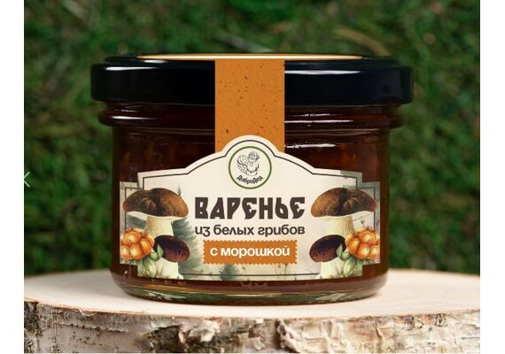Варенье из Белых грибов с Морошкой баночка 120 гр, фото 