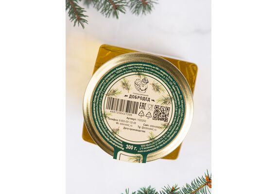 Медовый десерт Цветочное разнотравье с хвойной веткой 300 г, фото , изображение 2