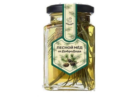 Медовый десерт Цветочное разнотравье с хвойной веткой 300 г, фото 
