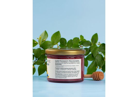 Мед-суфле с черникой 250 г, фото , изображение 2