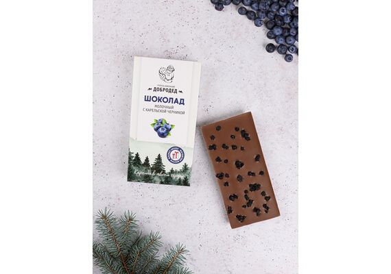 Шоколад молочный с карельской черникой, фото , изображение 2