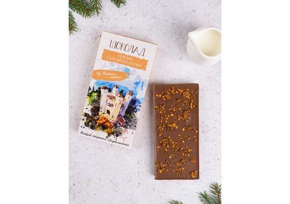 Шоколад молочный с карельской морошкой (виды Выборга), фото , изображение 2