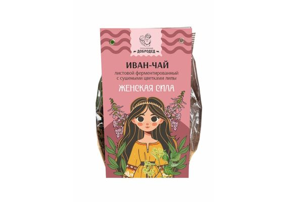Иван-Чай с сушеными цветками липы Женская сила, 50 г , фото 