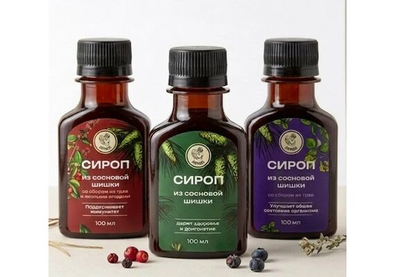 Сироп из Сосновой шишки, 100 мл, фото , изображение 2