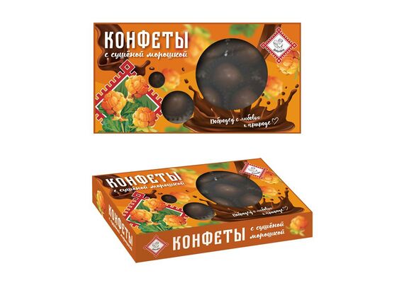 Конфеты с сушеной морошкой, 95 г, фото 